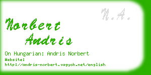 norbert andris business card